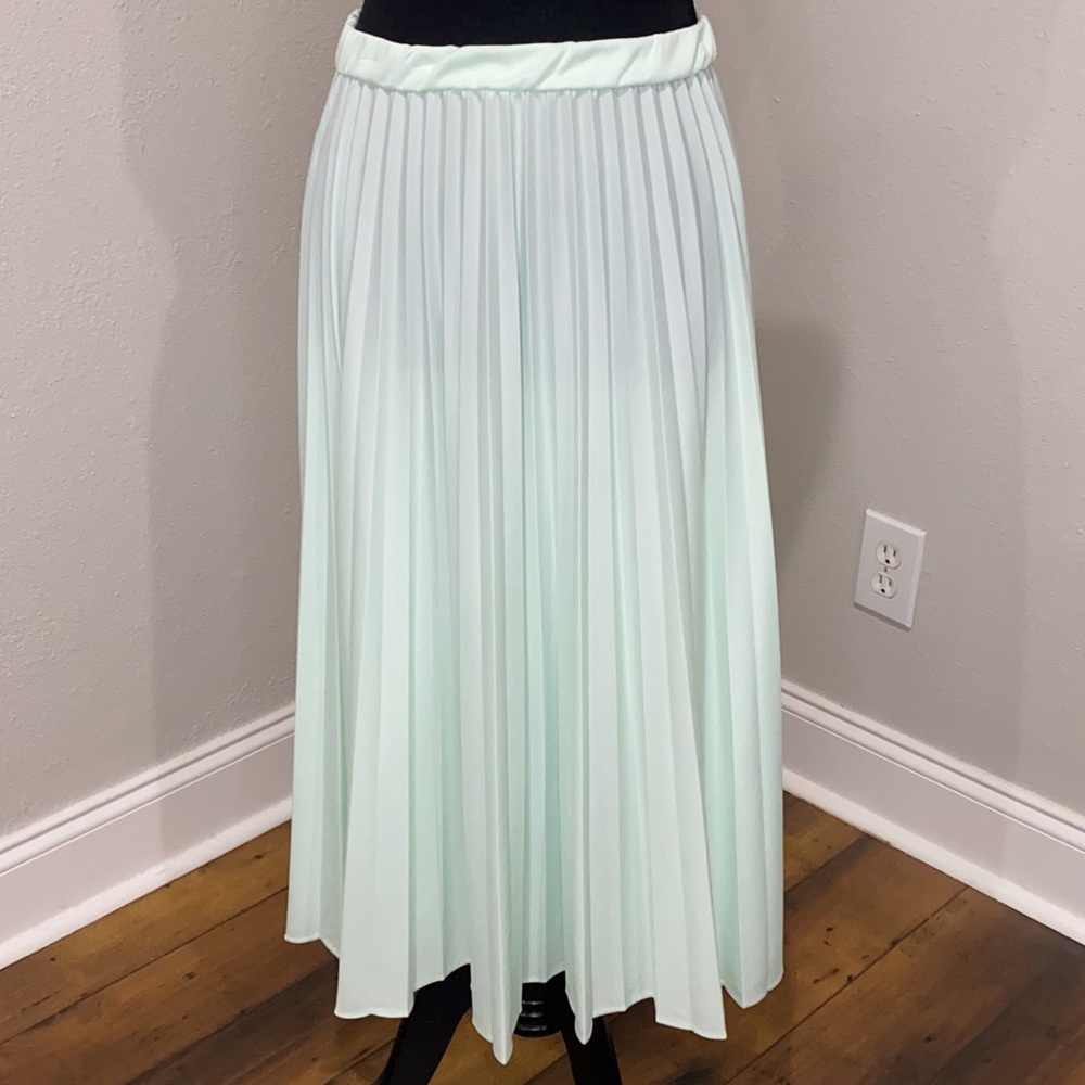 Vintage Union‎ Made Mint Green Pleated Skirt Small